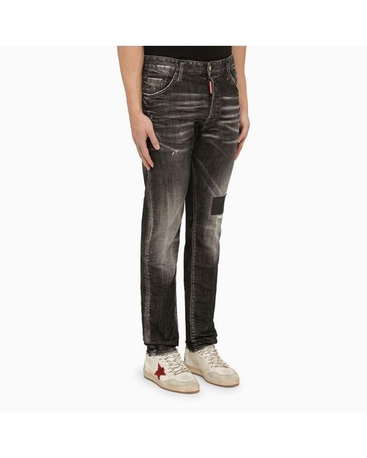 DSquared² Black Washed Jeans With Denim Wears for men
