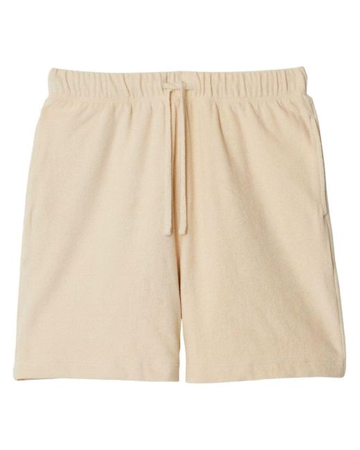Burberry Natural Cotton Terry Shorts for men