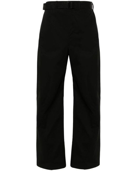 Lemaire Black Cotton Twisted Trousers