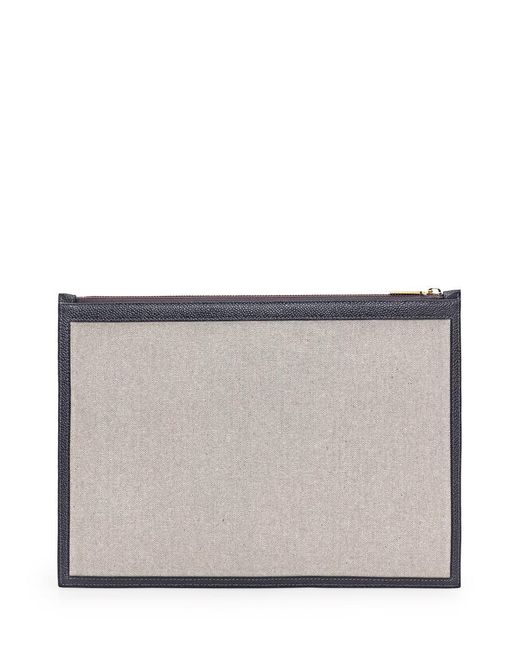 Thom Browne Gray Medium Document Holder