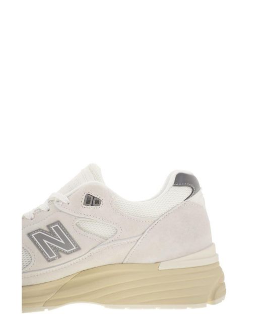 New Balance White 991V2
