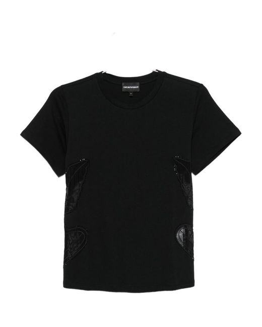 Emporio Armani Black Logo Cotton T-Shirt