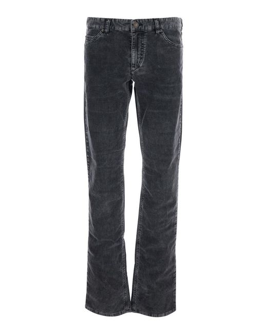 Isabel Marant Blue Trousers With Belt Loops And Back Logo Patch