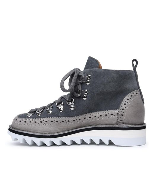 Fracap Gray 'm130' Grey Leather Boots