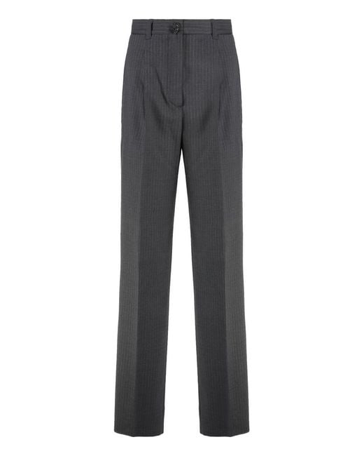 Weekend by Maxmara Gray Salsa Wool Trousers