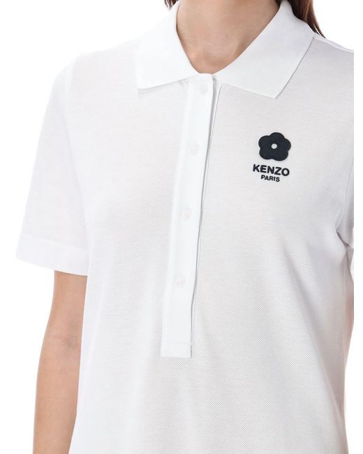 KENZO White Boke 2.0 Mini Polo Dress