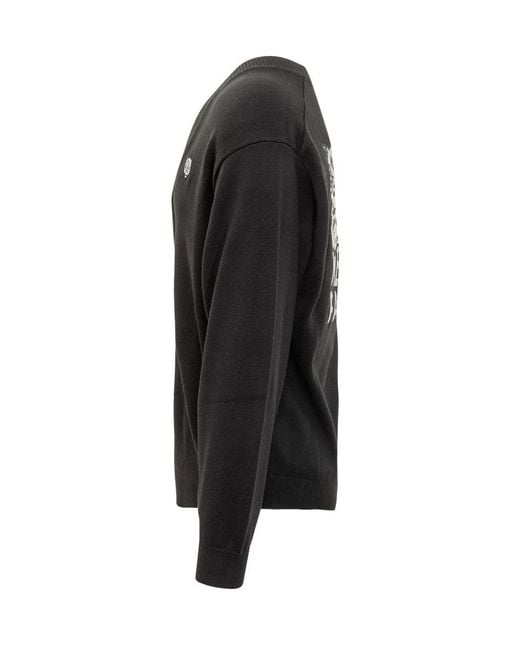 KENZO Black Cardigan With Tiger Logo for men