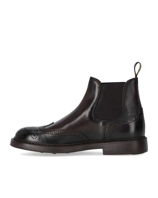 Doucal's Black Triumph Dark Brown Chelsea Boot for men