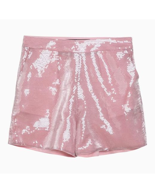 FEDERICA TOSI Pink Shorts With Sequins