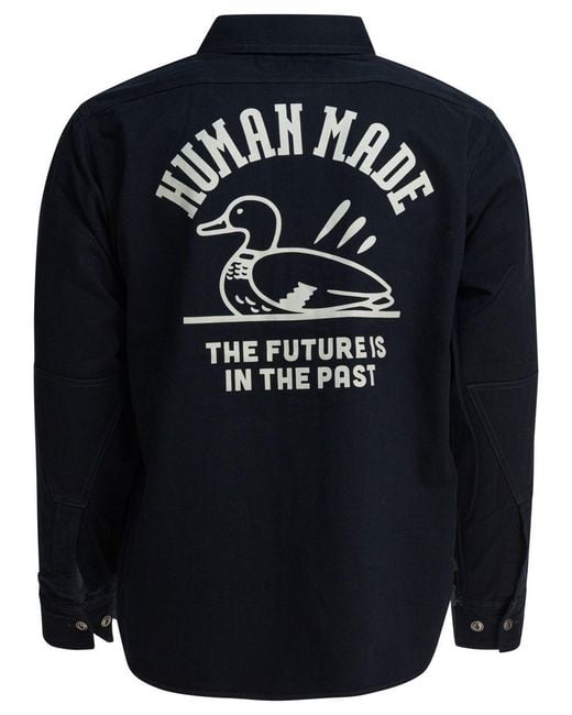 Human Made Blue "work" Overshirt Jacket for men