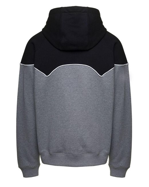 Versace Gray And Hoodie With Medusa Drawstring for men