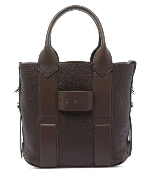 Hogan Brown Small "Script Shopping" Bag Bags