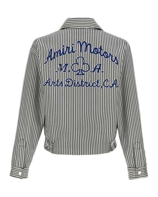 Amiri Gray Motors Casual Jackets, Parka for men