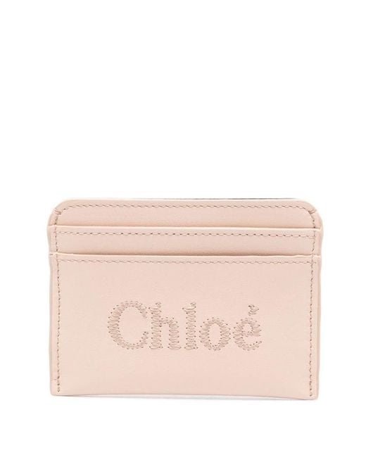 Chloé Pink Sense Leather Card Holder