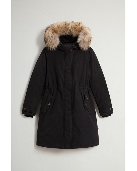 Woolrich Black Grace Fur Parka