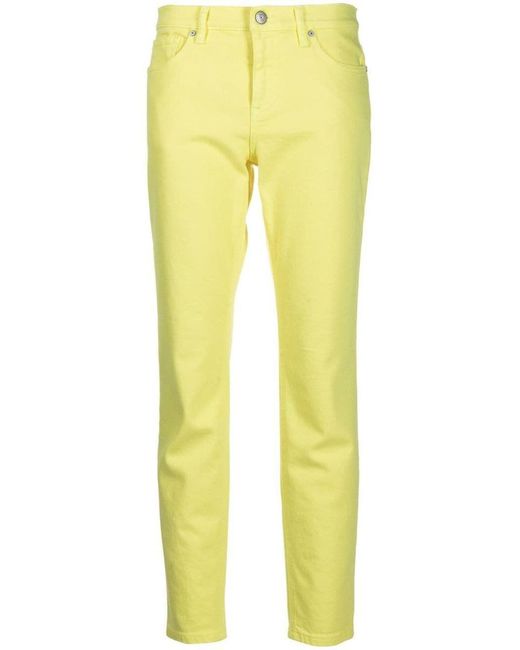 P.A.R.O.S.H. Yellow High-rise Slim-fit Jeans