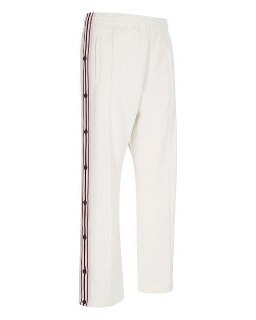Golden Goose Deluxe Brand White Side Buttons Trousers for men