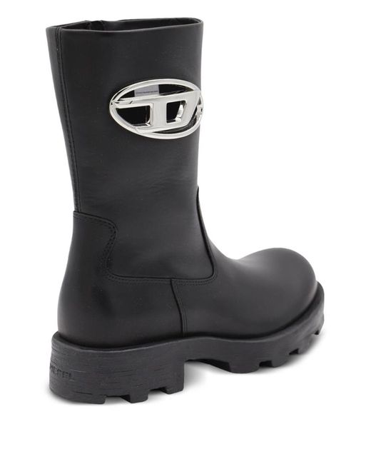 DIESEL Black D-Hammer Biker Boots
