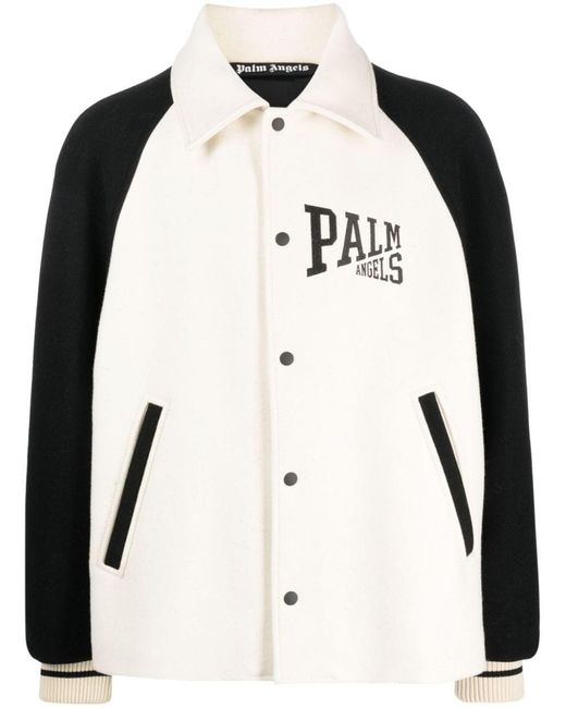 Palm Angels Natural University Jacket Clothing for men