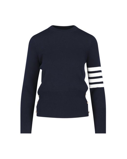 Thom Browne Blue "4-bar" Sweater