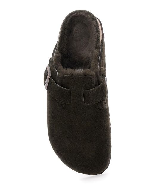 Birkenstock Black 'Boston' Slip-On Mules With Buckle