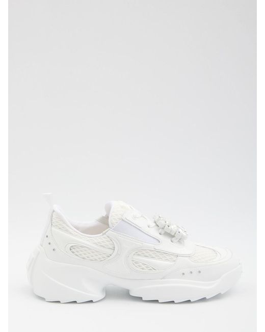 Roger Vivier White Viv' On The Run Sneakers