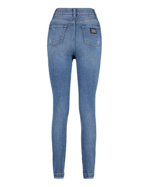 Dolce & Gabbana Blue Grace High-rise Skinny-fit Jeans