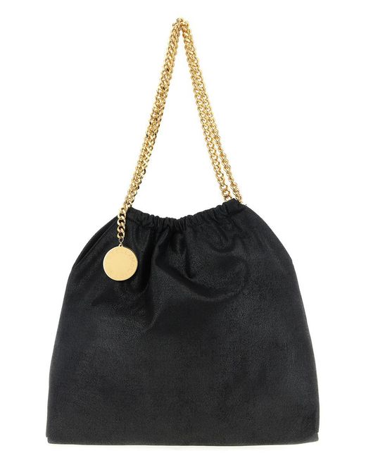 Stella McCartney Black 'Falabella Drawstring' Shoulder Bag I