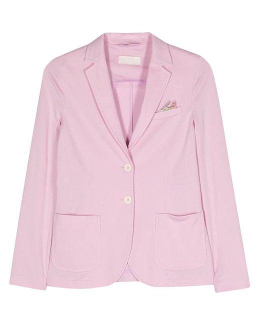 Circolo 1901 Pink Single-Breasted Pique Jacket