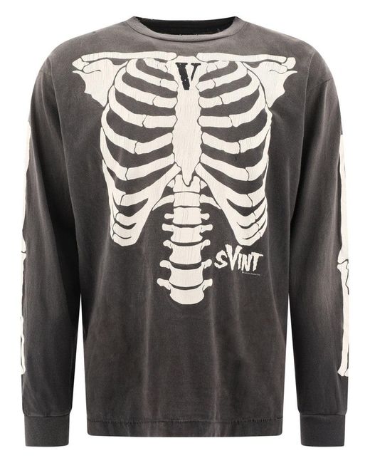 Saint Michael "bone Vlone X " T-shirt in Gray for Men | Lyst