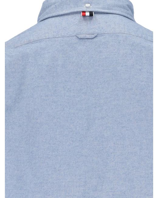 Thom Browne Blue '4-bar' Shirt for men