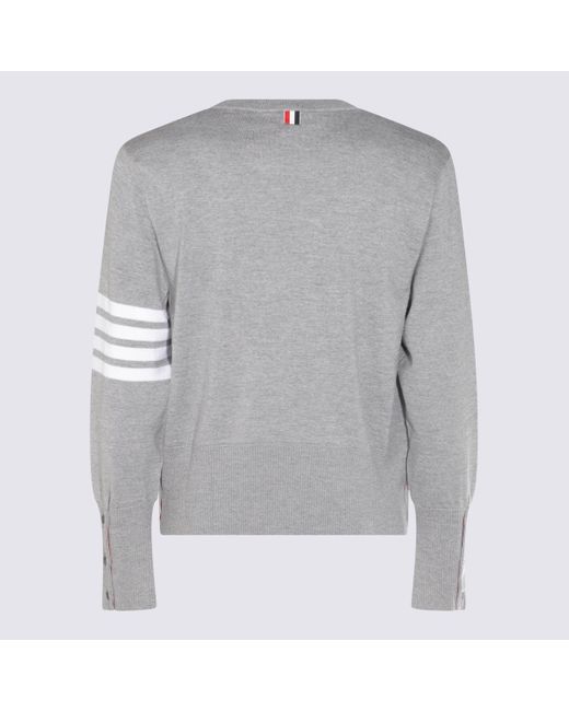 Thom Browne Gray Wool Knitwear for men