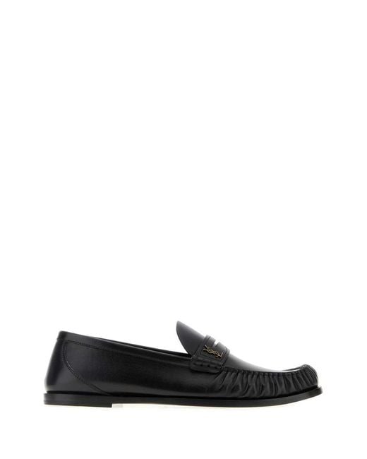 Saint Laurent Black Moccasters for men