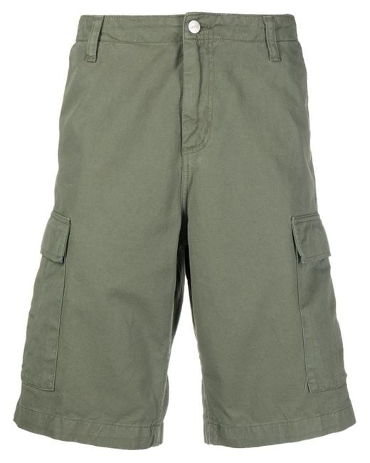 Carhartt Green Logo-patch Cargo Shorts for men