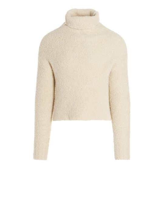 Ma'ry'ya White Bouclé Sweater for men