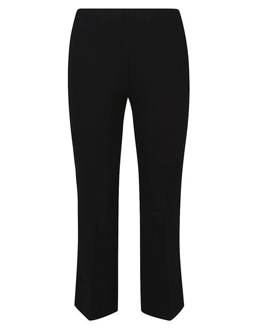 Liviana Conti Black Flared Cropped Trousers