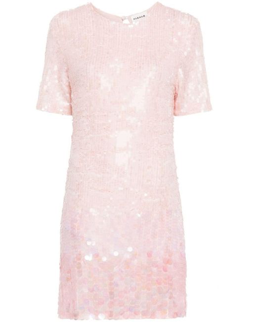 P.A.R.O.S.H. Pink Sequin Mini Dress