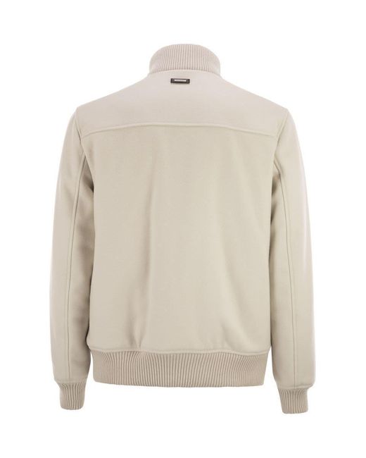 Peserico Natural Wool And Cashmere Bomber Jacket for men
