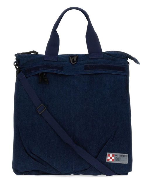 Mc2 Saint Barth Blue Canvas Backpack for men