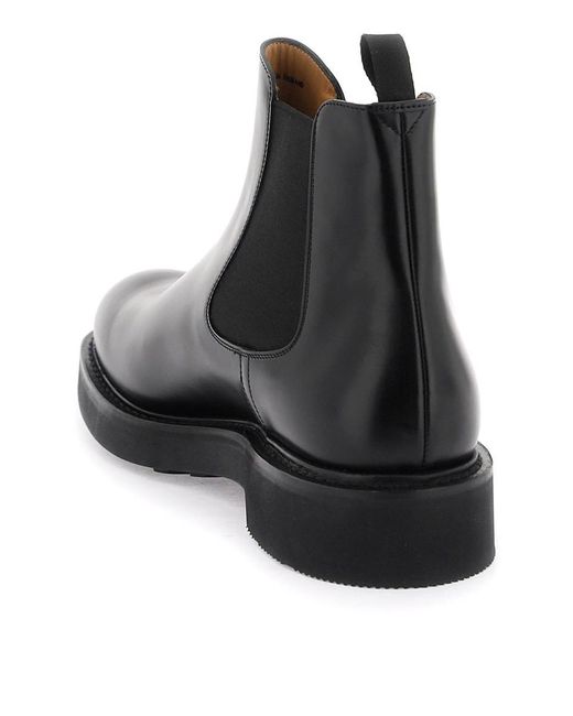 Church's Black Leather Leicester Chelsea Boots for men