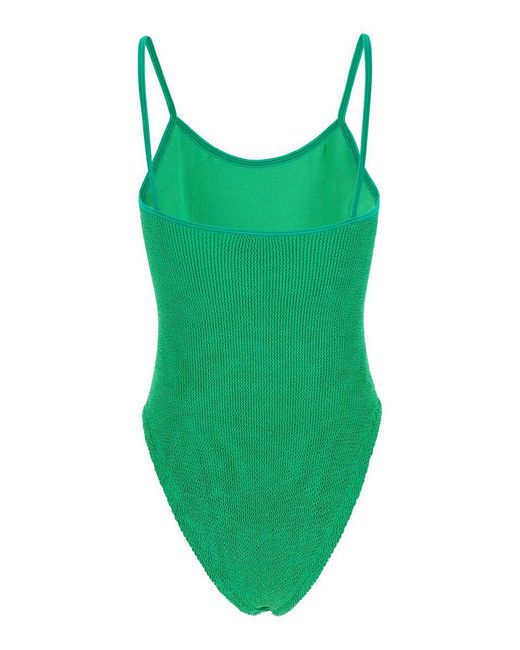 Hunza G Green 'Pamela' Backless One-Piece Swimsuit