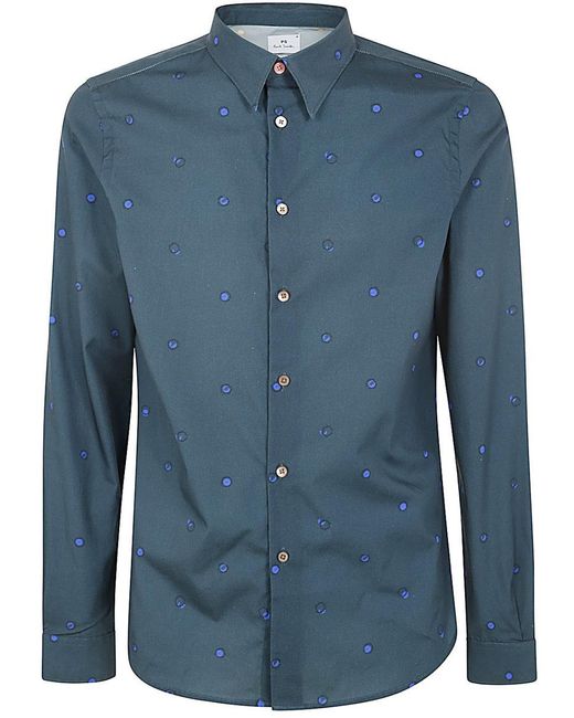 PS by Paul Smith Blue Ls Tailored Fit Shirt for men