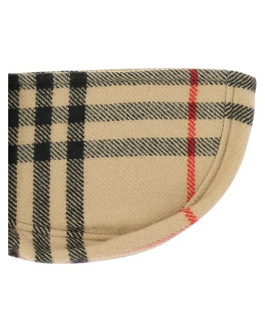 Burberry Natural Check Wool Cashmere Hooded Scarf for men
