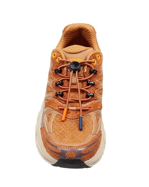 Barracuda Brown Round-one Sneakers In Technical Fabric And Suede