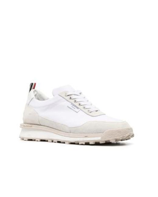 Thom Browne White Flat Shoes for men