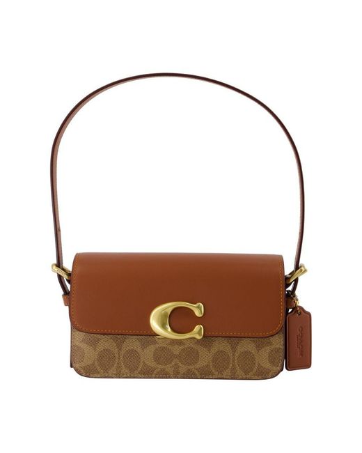 COACH Brown Signature Zoe Shoulder Bag