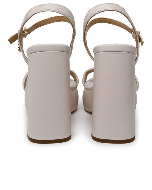 MICHAEL Michael Kors White Leather Laci Sandals