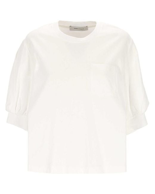 EMMA & GAIA White T-Shirts And Polos