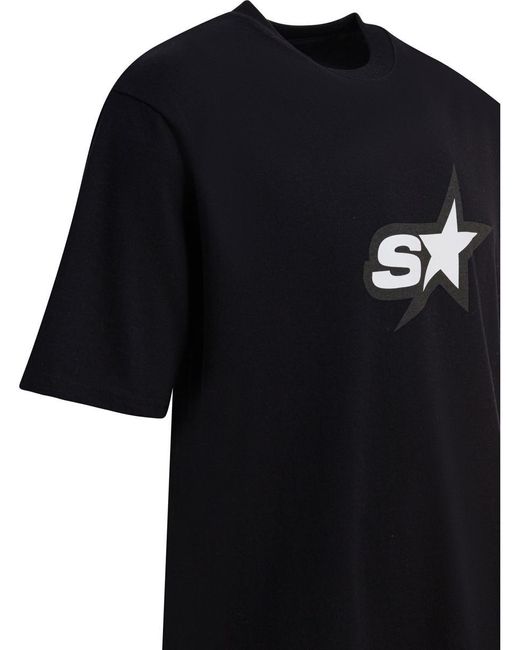 Stussy Black Cotton T-Shirt for men