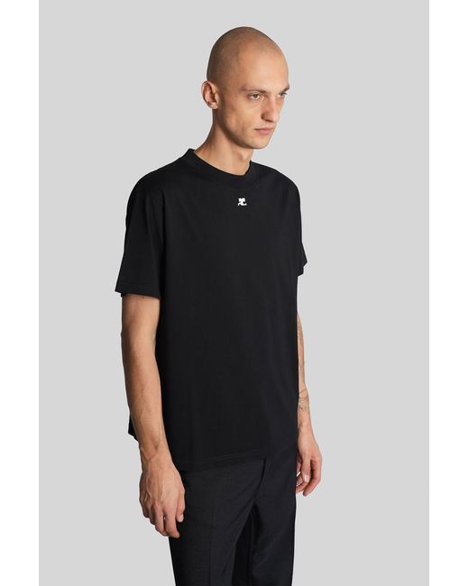 Courreges Black T-Shirt for men